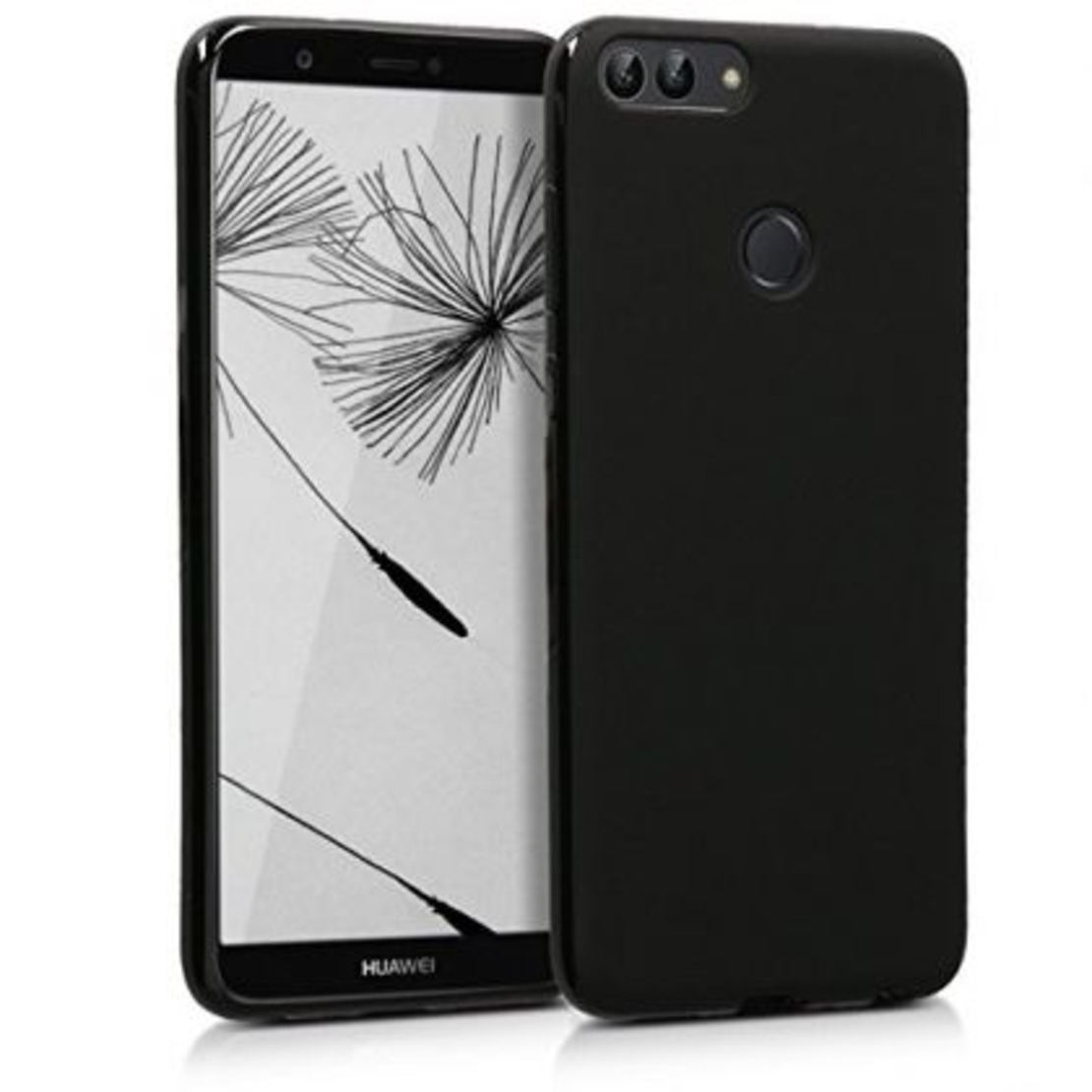 Силиконов гръб Matt Frosted за Huawei P Smart, Черен