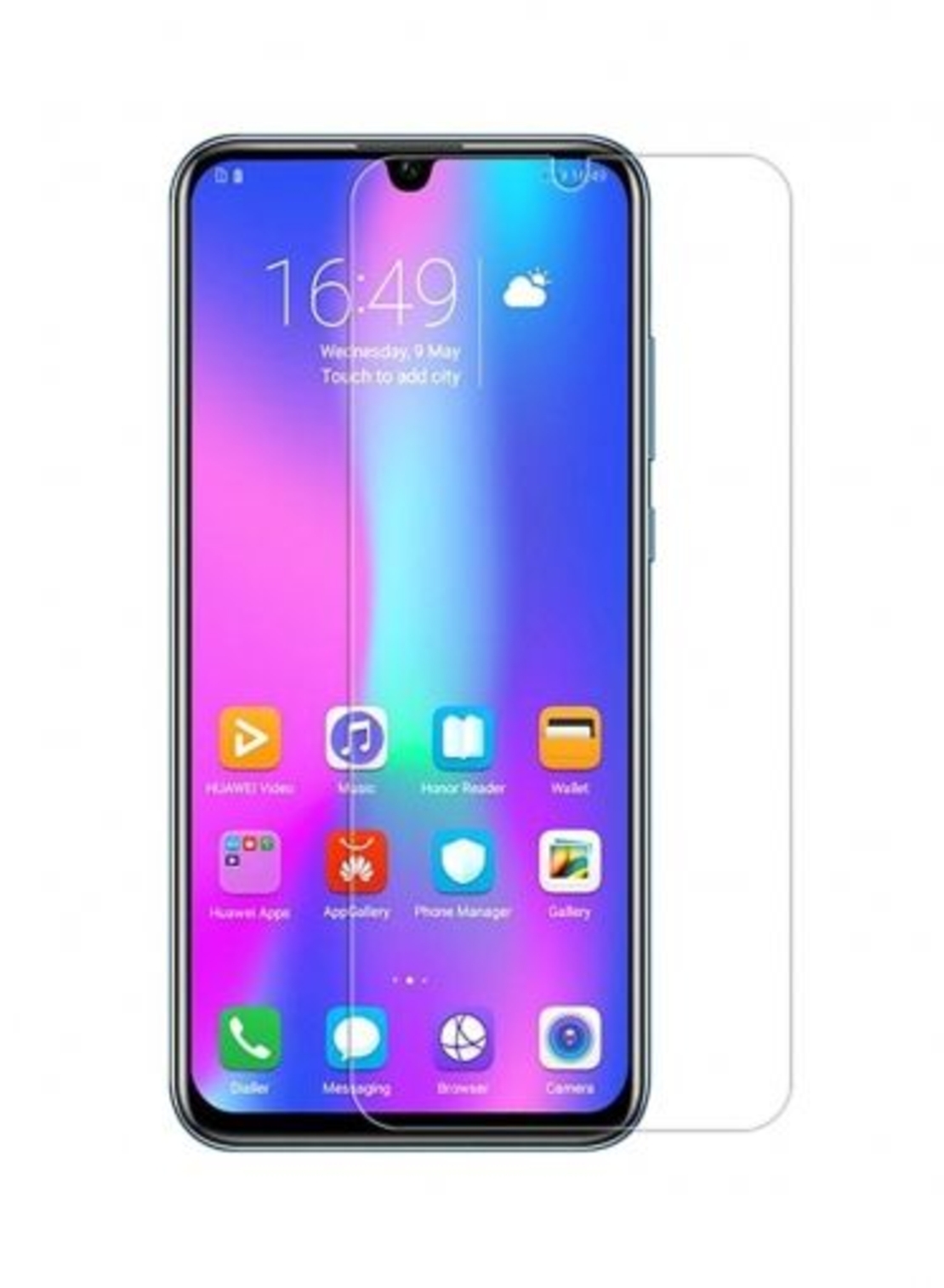 Стъклен скрийн протектор, 2.5D Hard Glass за Huawei P Smart 2019, Прозрачен