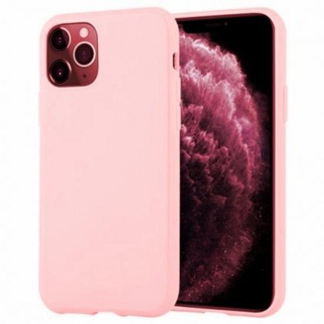 Луксозен гръб Mercury Goospery Soft Feeling за IPhone 11 Pro, Розов