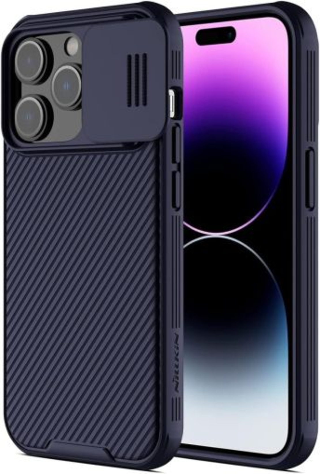 Кейс Nillkin със защита за камера, Camshield Pro PC+TPU, за Iphone 14 Pro, Мастилено лилав