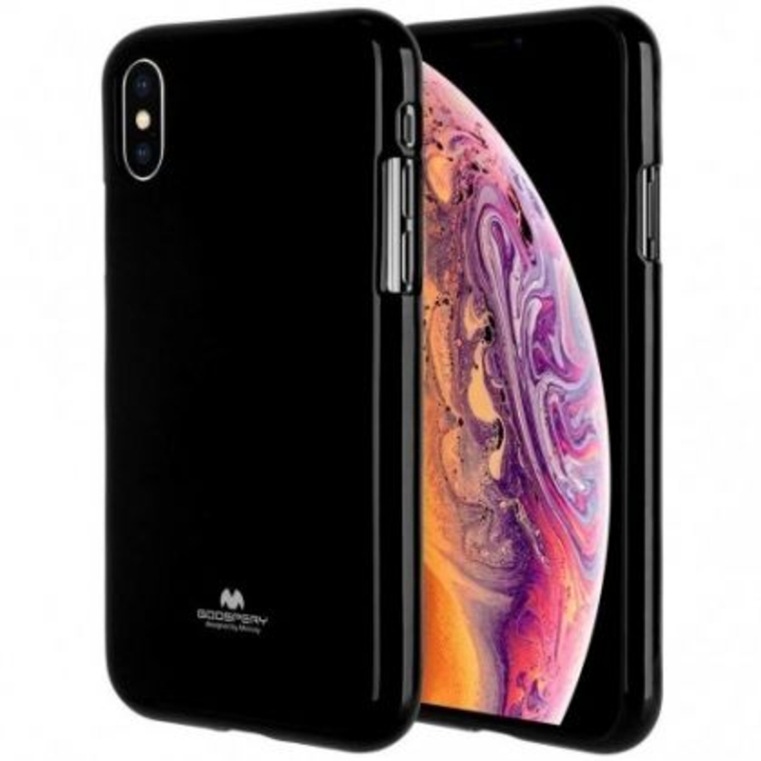 Луксозен силиконов гръб Jelly Mercury Goospery за IPhone XR, Черен