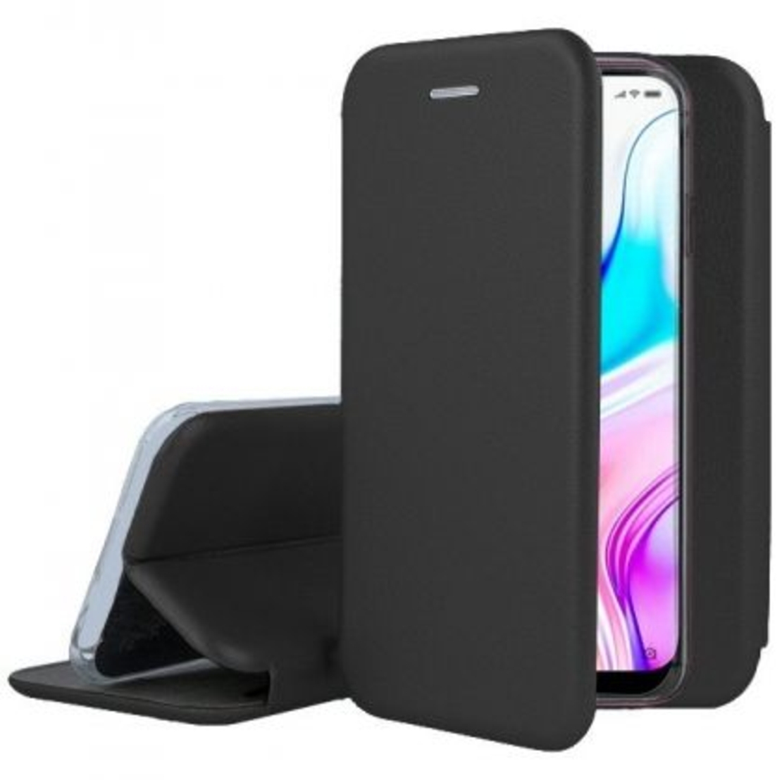 Луксозен кожен калъф Vennus Soft Book за Xiaomi Redmi 8, Черен