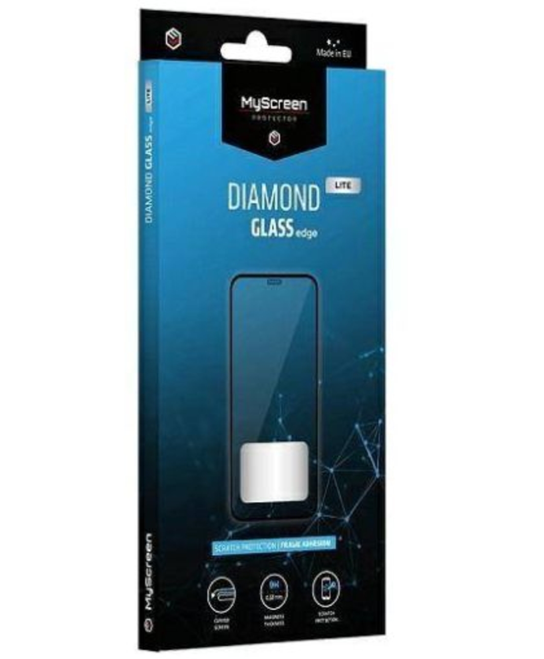 Стъклен протектор MyScreen за Samsung Galaxy S23 Plus Diamond Glass Edge Full Glue Cover, Черен