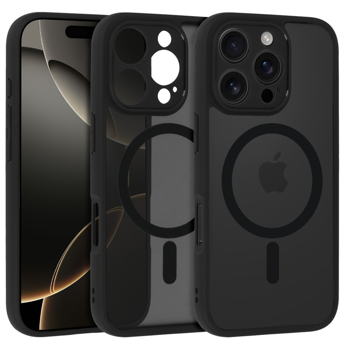 Кейс Magsafe Full Matte Mag за IPhone 15 Pro, Черен