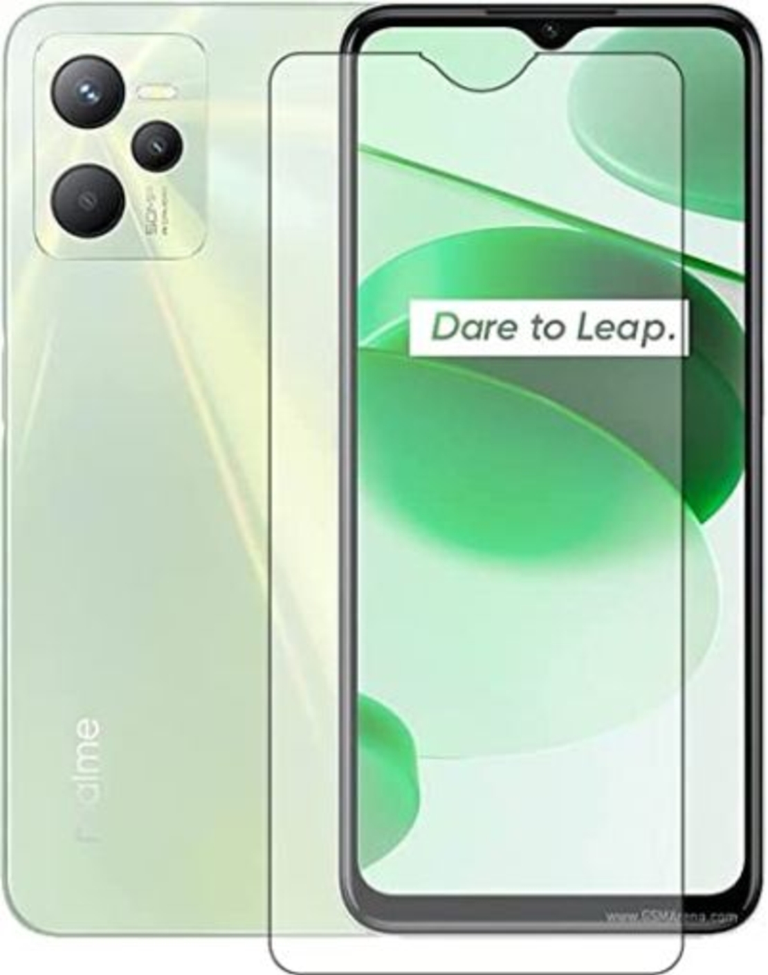 Стъклен скрийн протектор, 2.5D Hard Glass за Realme C35, Прозрачен