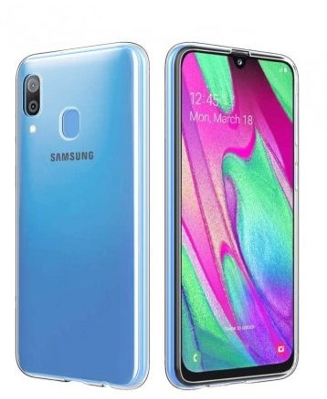 Anti Shock плътен силиконов гръб Perfect 2mm за Samsung A405 Galaxy A40, Прозрачен