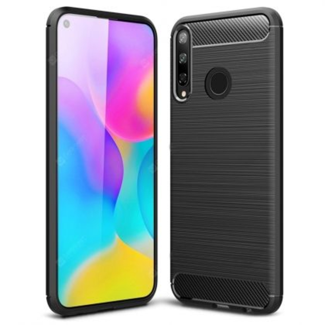 Anti Shock гръб Carbon за Huawei P40 Lite E/Y7P (2020), Черен
