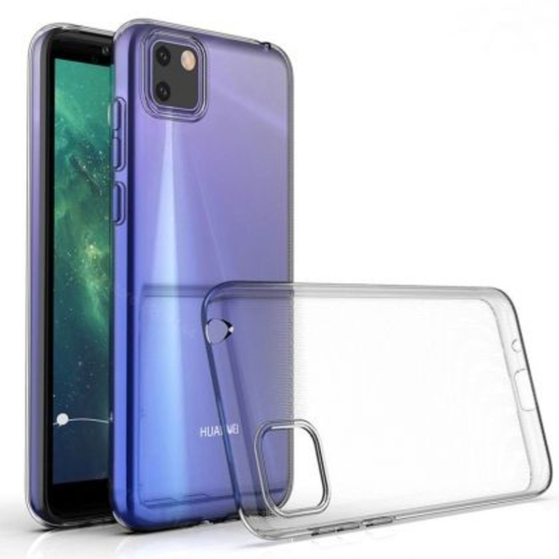 Плътен силиконов гръб Perfect 2mm за Huawei Y5P, Прозрачен