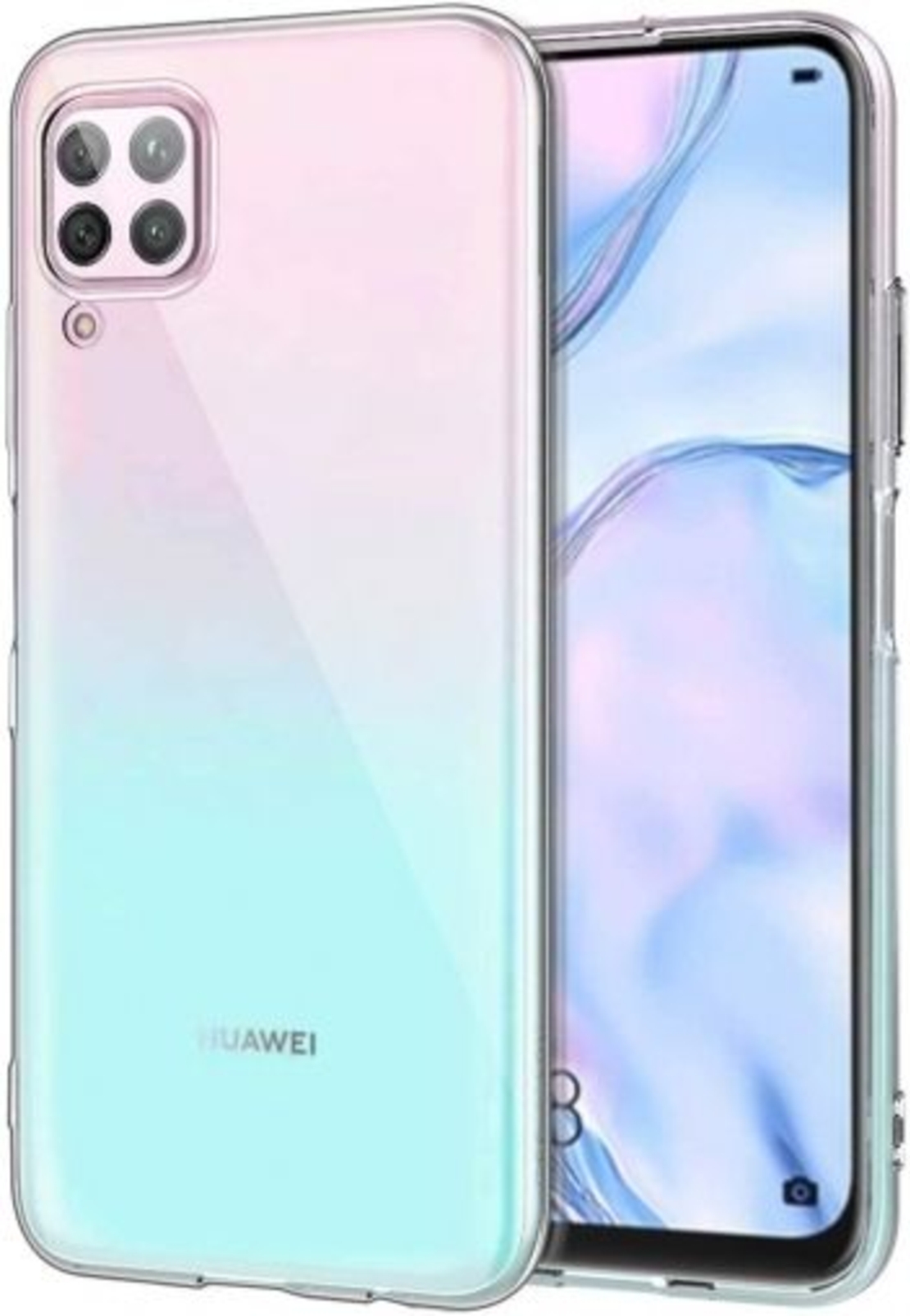 Плътен силиконов гръб Perfect 2mm за Huawei P40 Lite, Прозрачен