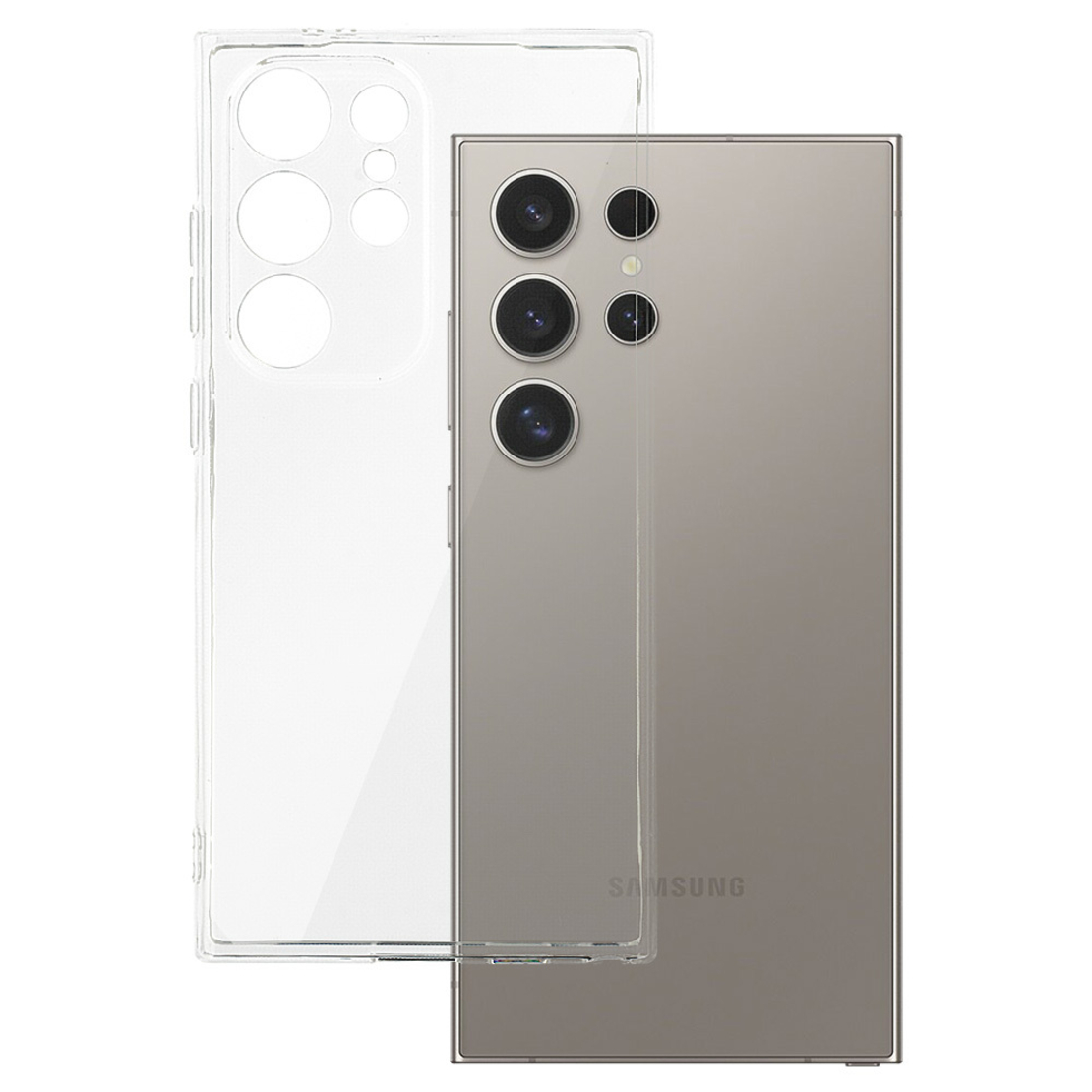Силиконов кейс Perfect 2mm за Samsung Galaxy S24 Ultra, Защита около камерите, Прозрачен