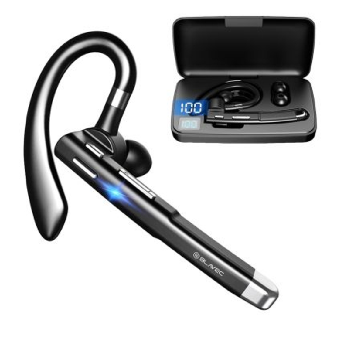 Безжична слушалка Blavec, Bluetooth Discover 55+Power Bank (BHDI55-B) , Черна