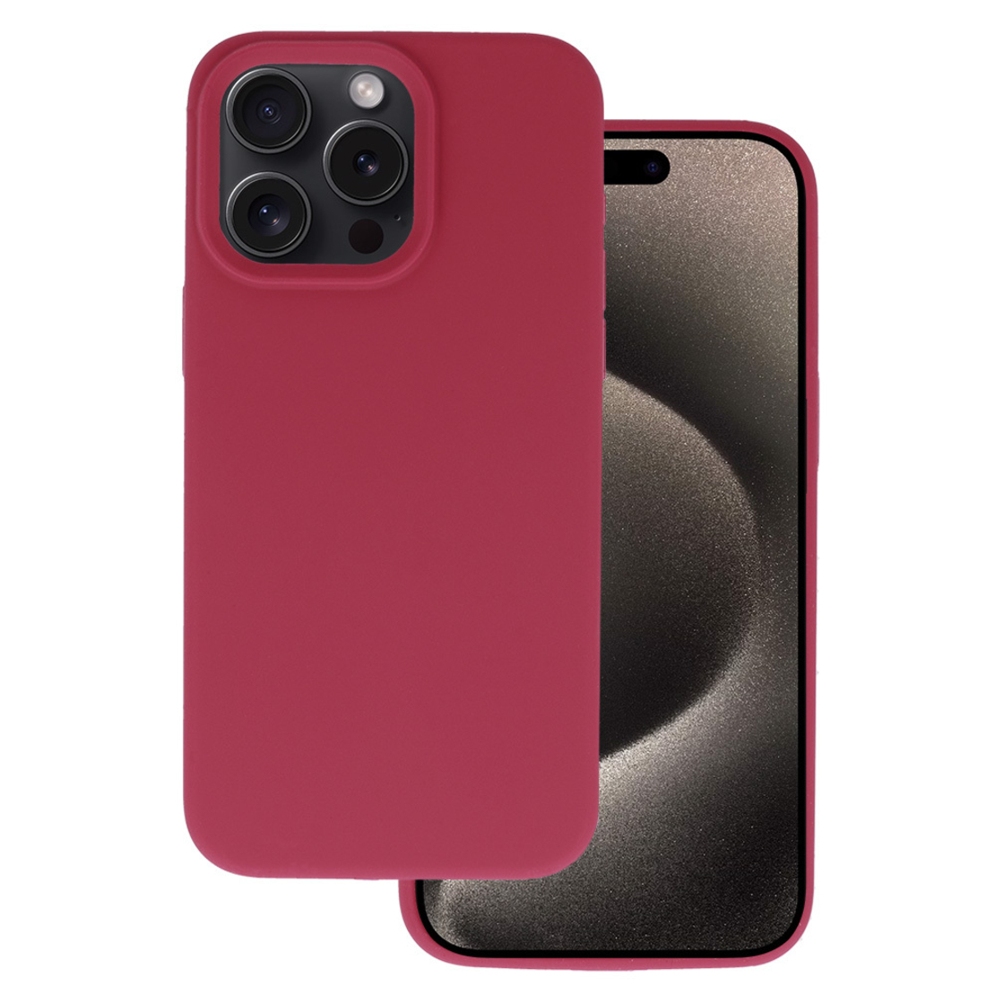Кейс Silicone Lite за IPhone 15, Червен