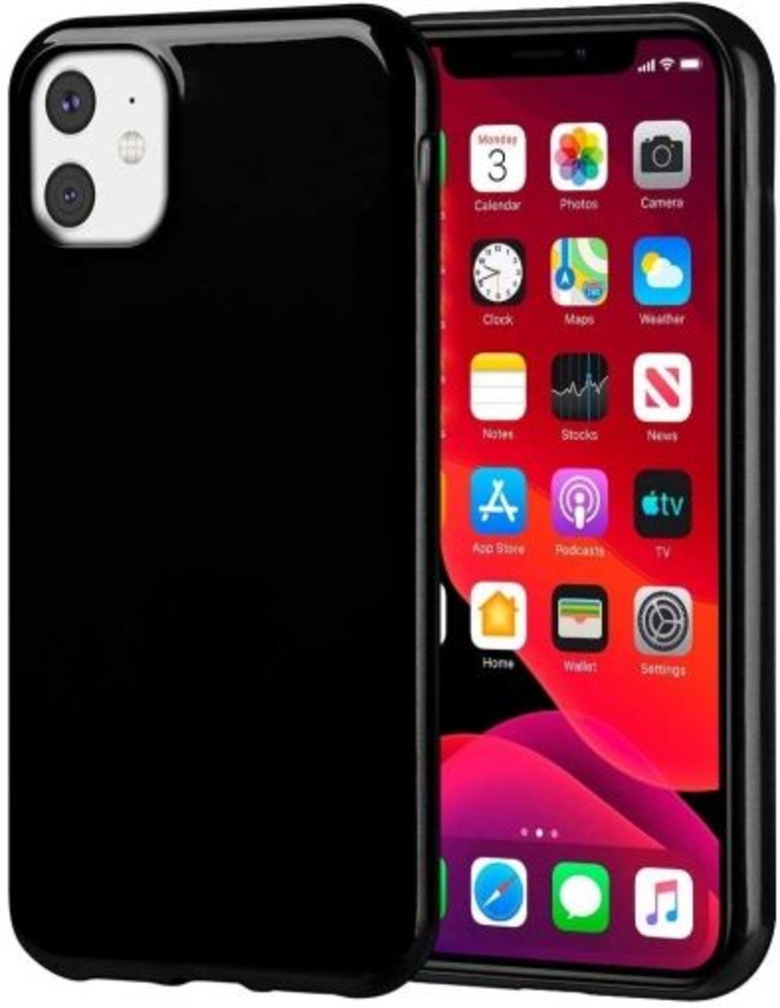 Силиконов кейс Jelly за IPhone 12 Mini, Черен
