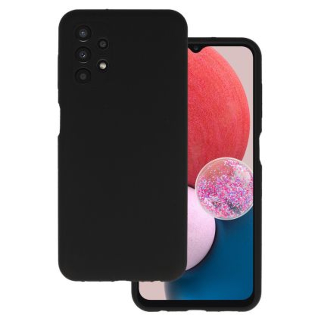 Кейс Vennus Silicone Lite за Samsung Galaxy A134G, Защита около камерата, Черен
