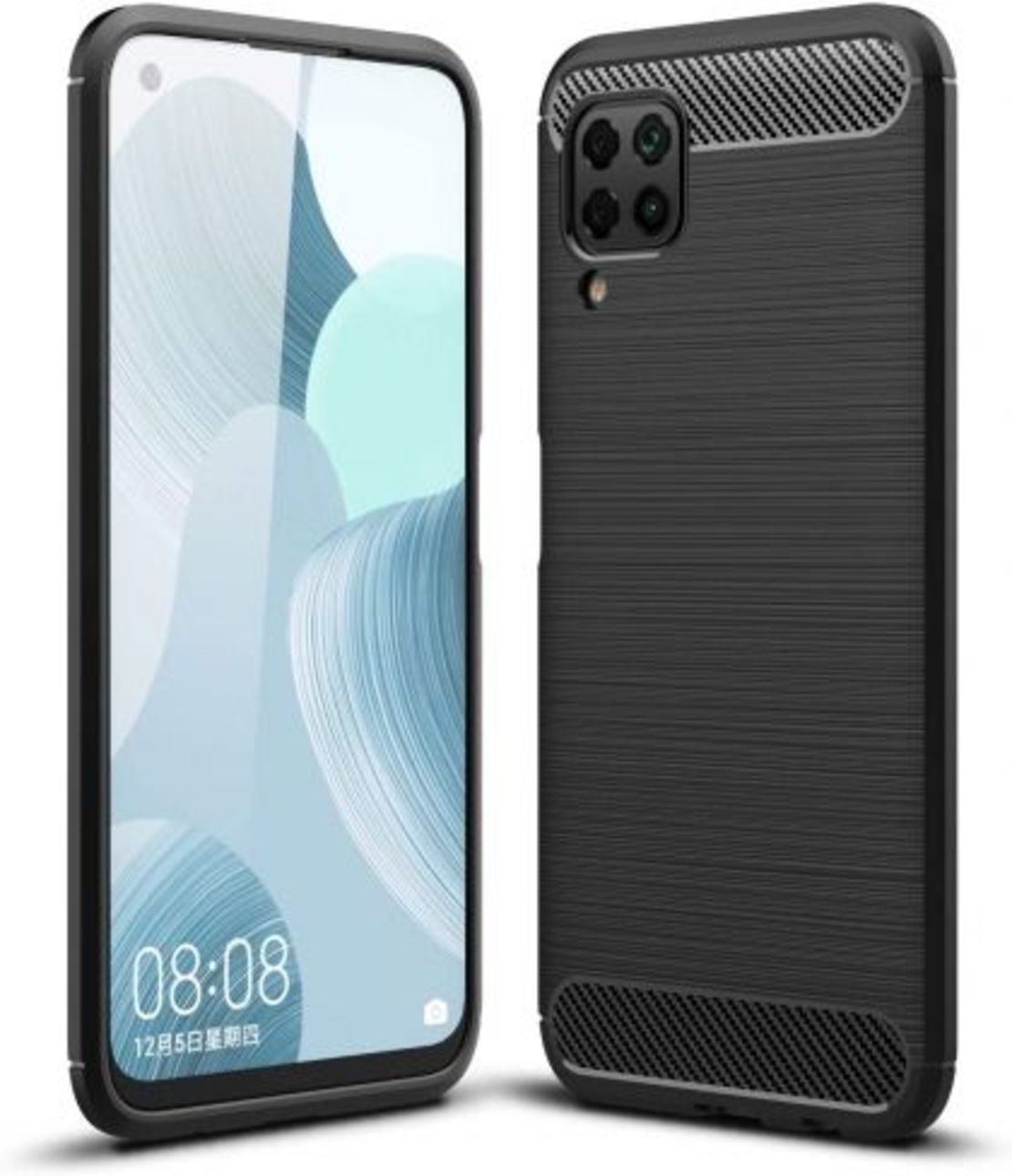 Anti Shock гръб Carbon за Huawei P40 Lite, Черен