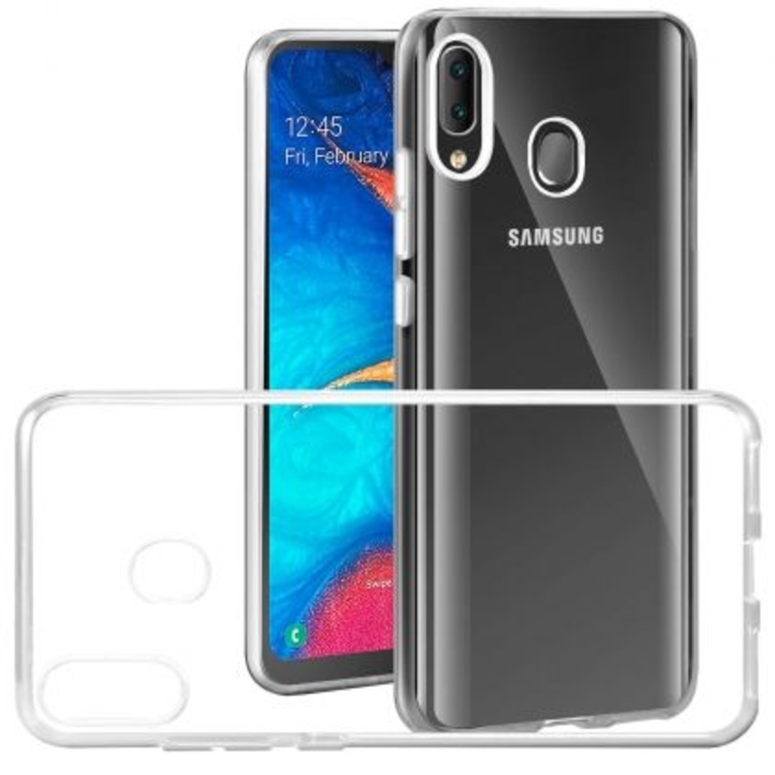Anti Shock плътен силиконов гръб Perfect 2mm за Saamsung A202 Galaxy A20e, Прозрачен