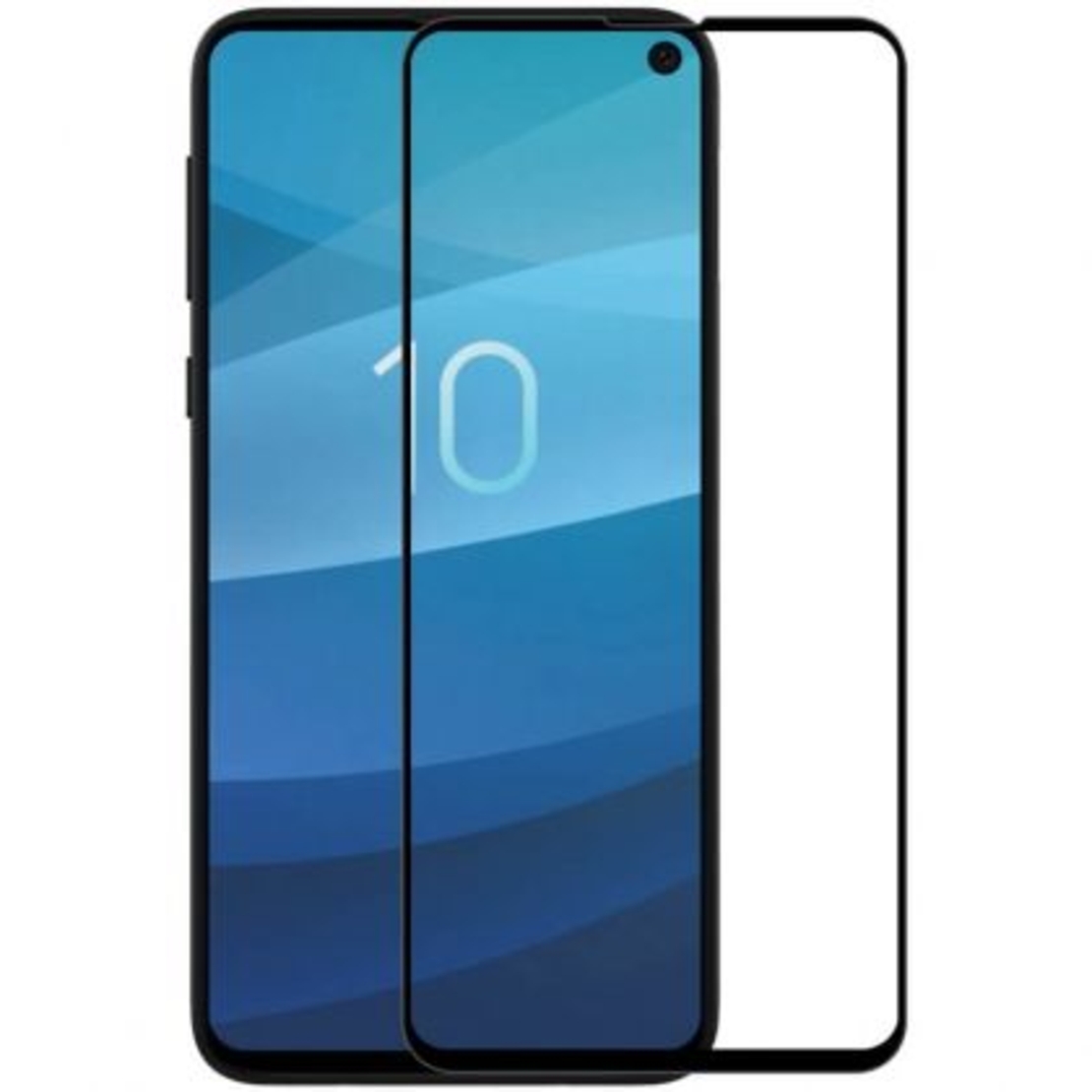 5D Premium Class стъклен протектор Full Glue Cover за Samsung G970 Galaxy S10E, Черен