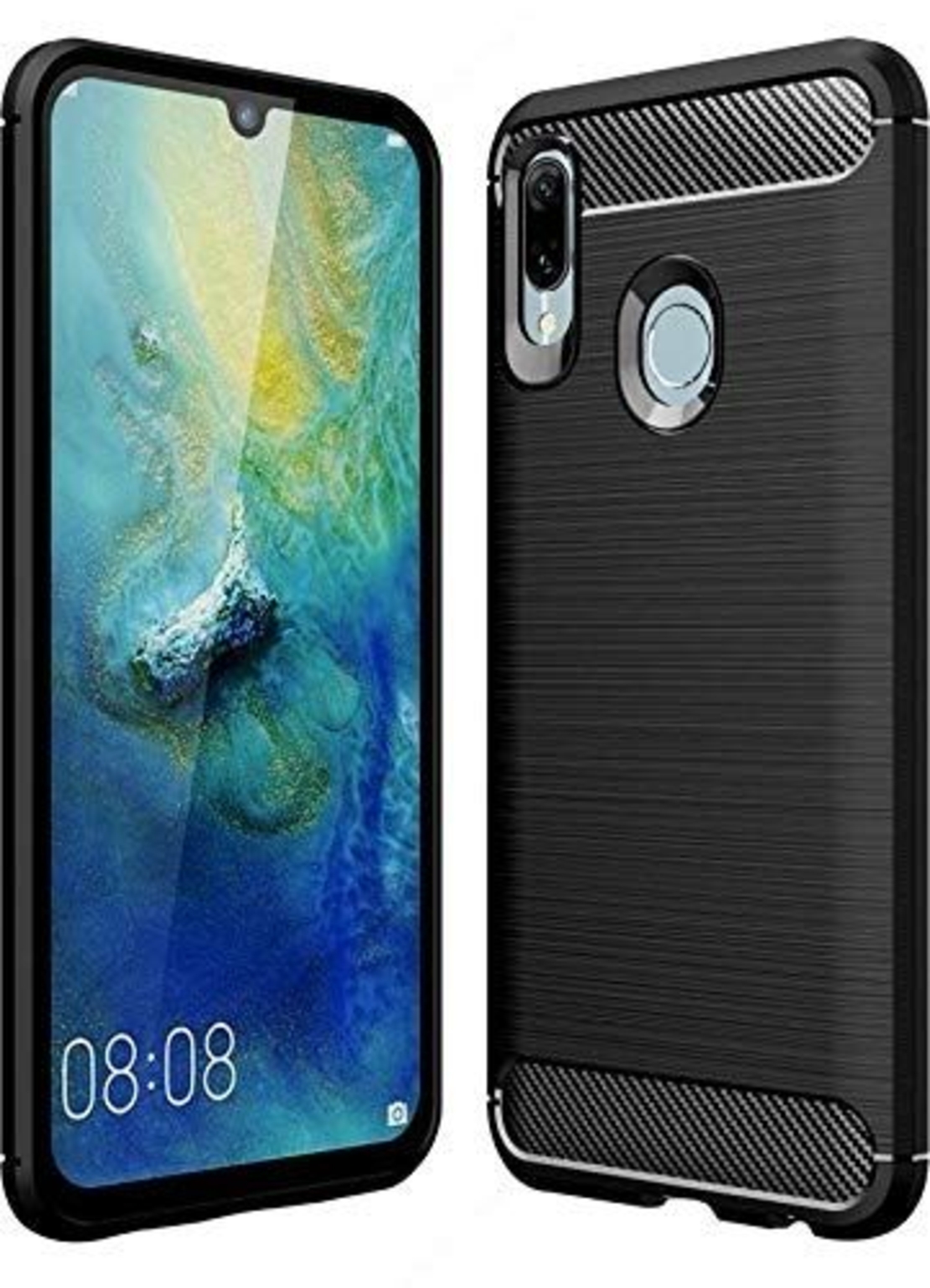 Anti Shock гръб Carbon за Huawei P Smart 2019, Черен
