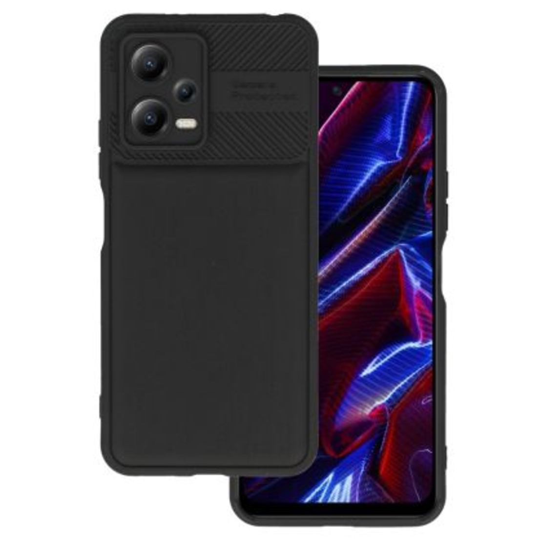 Кейс Camera Protected за Xiaomi Redmi Note 12 5G/Poco X5, Черен