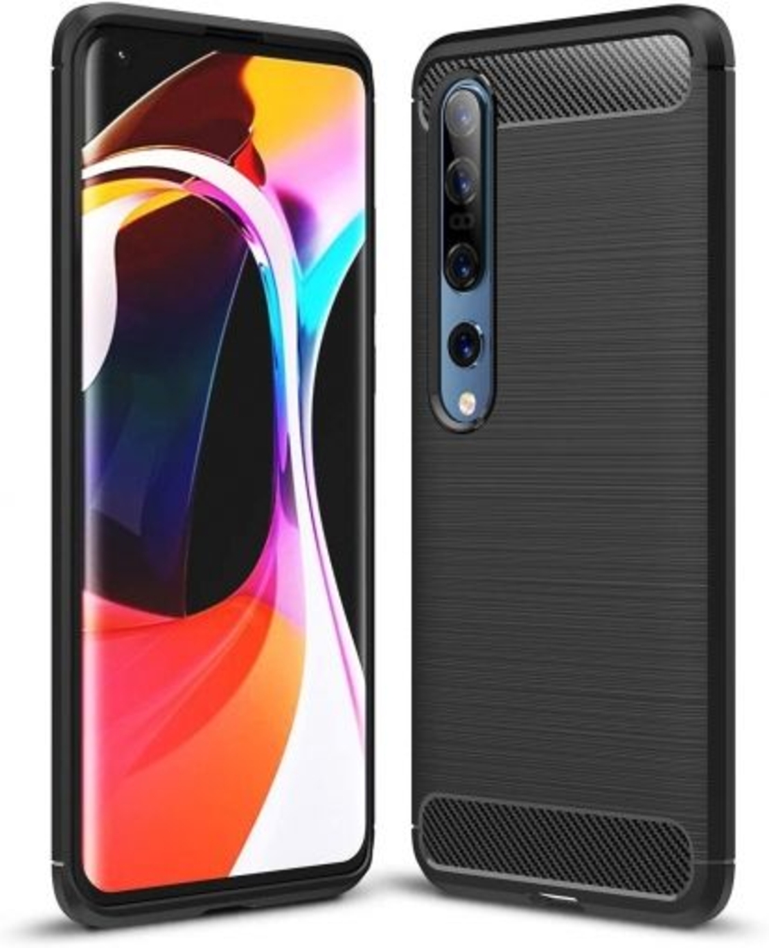 Anti Shock гръб Carbon за Xiaomi MI 10/MI 10 Pro, Черен