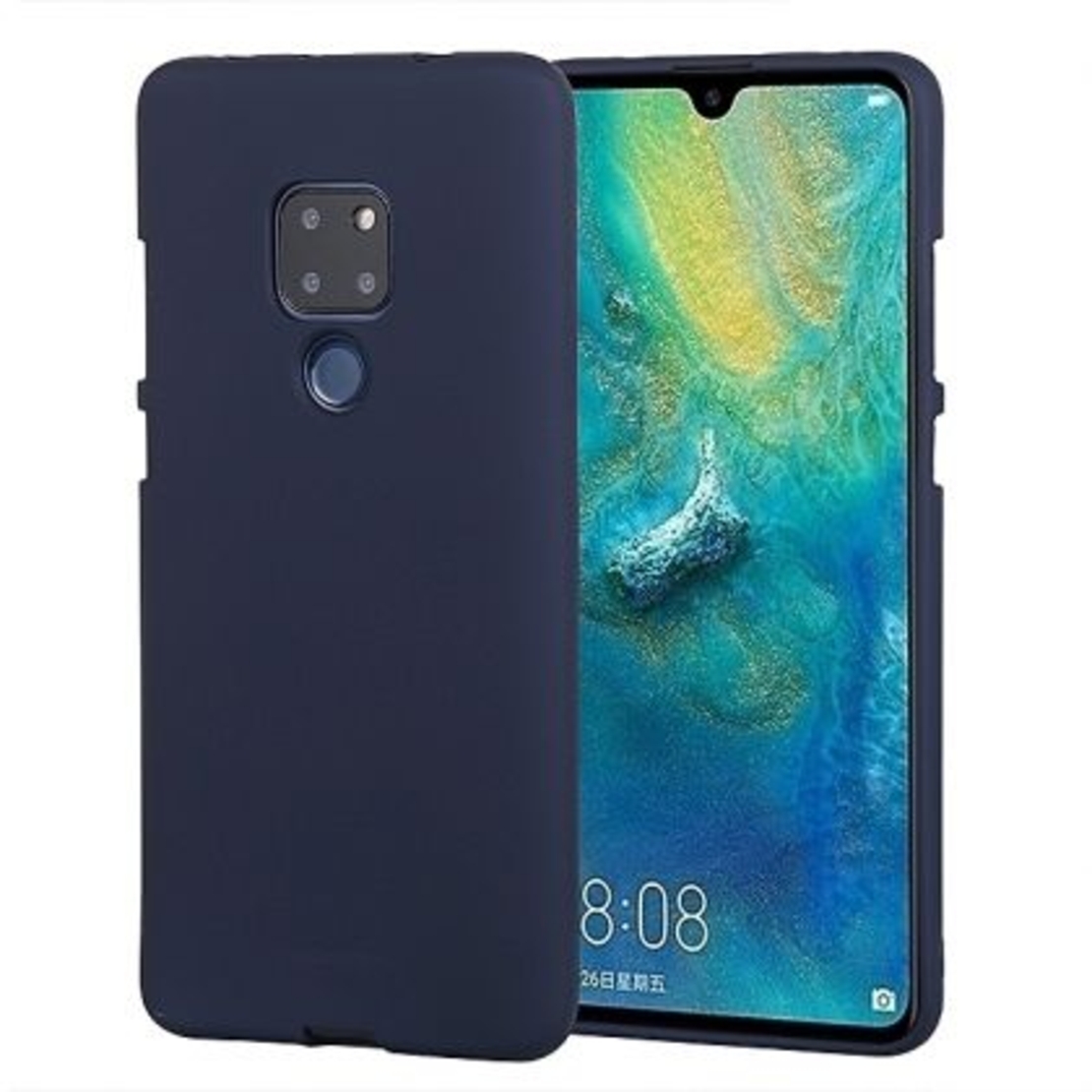 Луксозен гръб Mercury Goospery Soft Feeling за Huawei Mate 20, Тъмно син