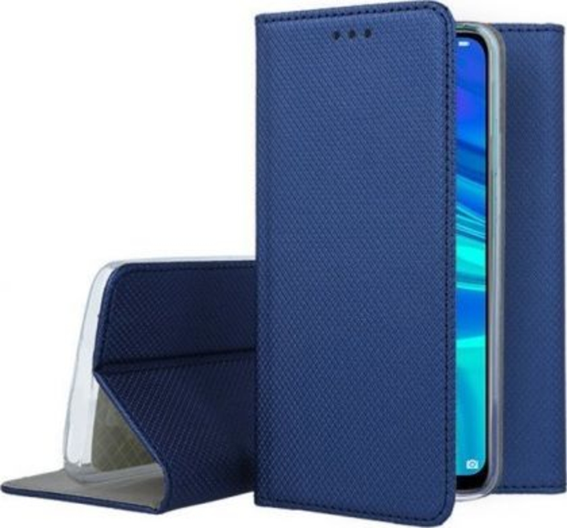 Кожен калъф Flip Book Smart за Huawei P Smart 2019, Син