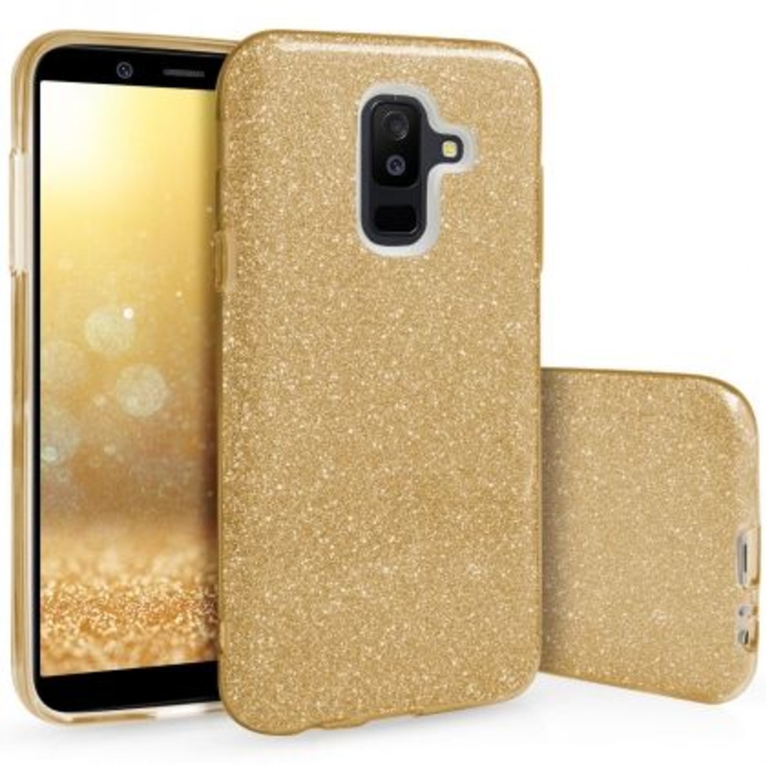 Силиконов гръб Emily Shining за Samsung J415 Galaxy J4 Plus 2018, Златен