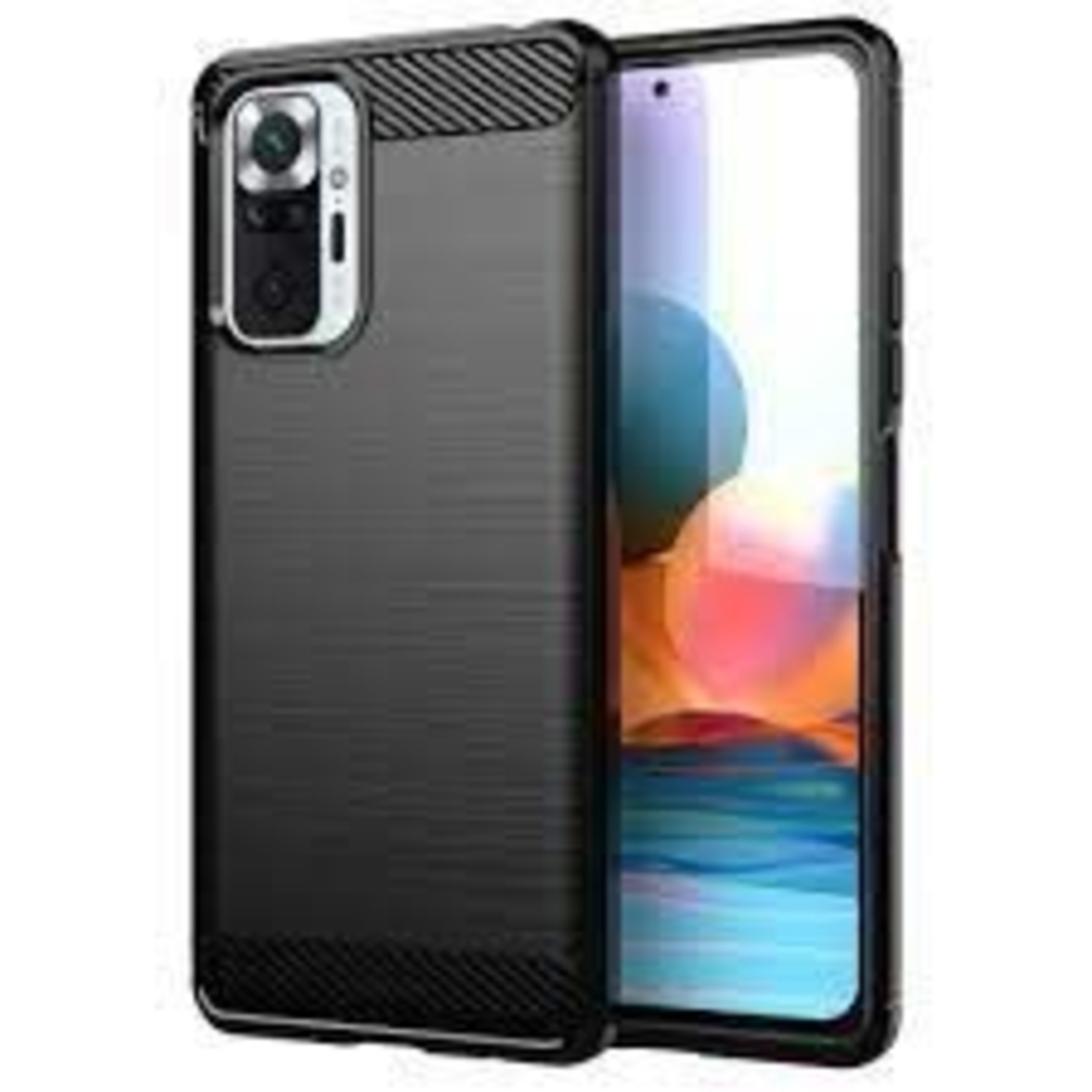 Anti Shock гръб Carbon за Xiaomi Redmi Note 10 5G, Черен