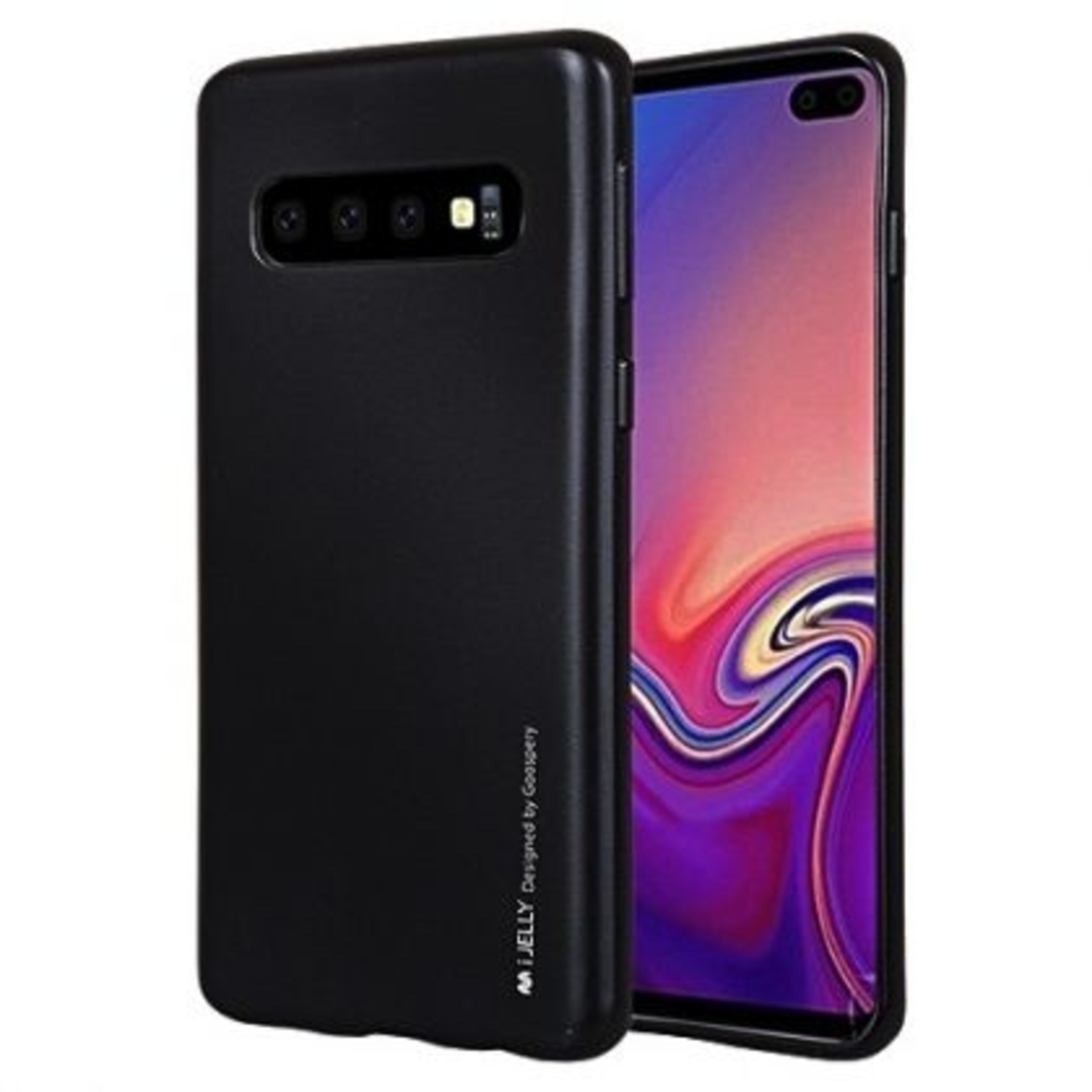 Луксозен силиконов гръб i-Jelly Metal Mercury Goospery за Samsung G970 Galaxy S10E, Черен