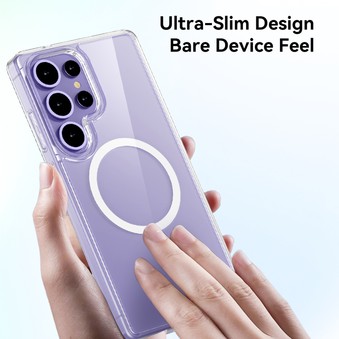 Кейс Mgsafe Magnetic Crystal за Samsung Galaxy S25 Ultra-Rock, Прозрачен