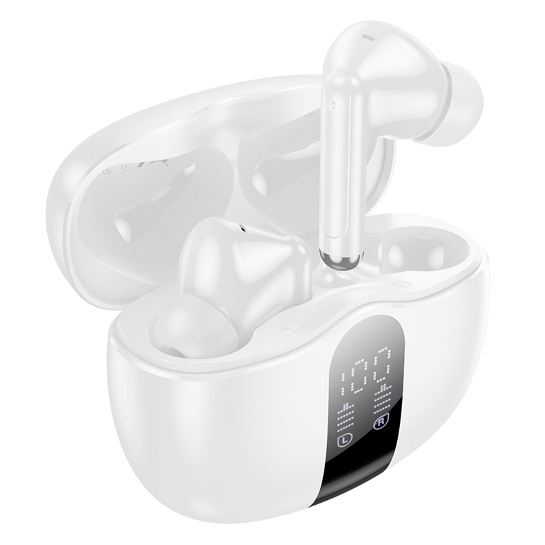 Слушалки Borofone, Bluetooth TWS Earphones FQ3 Soulmate, ANC+ENC шумопотискане, Бели