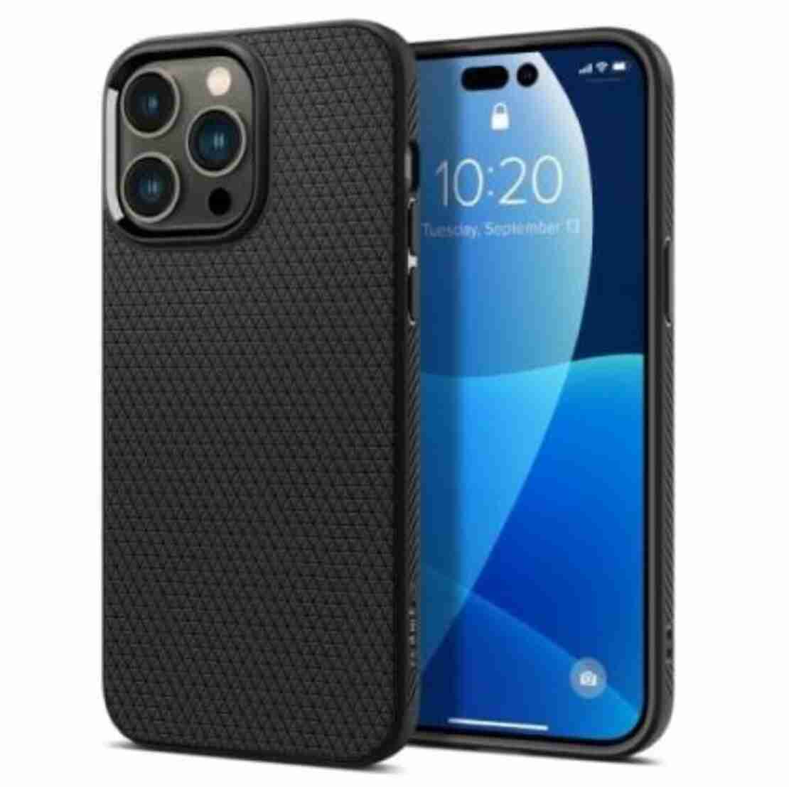 Кейс Spigen, Liquid Air, за IPhone 14 Pro/15 Pro (ACS04957), Черен