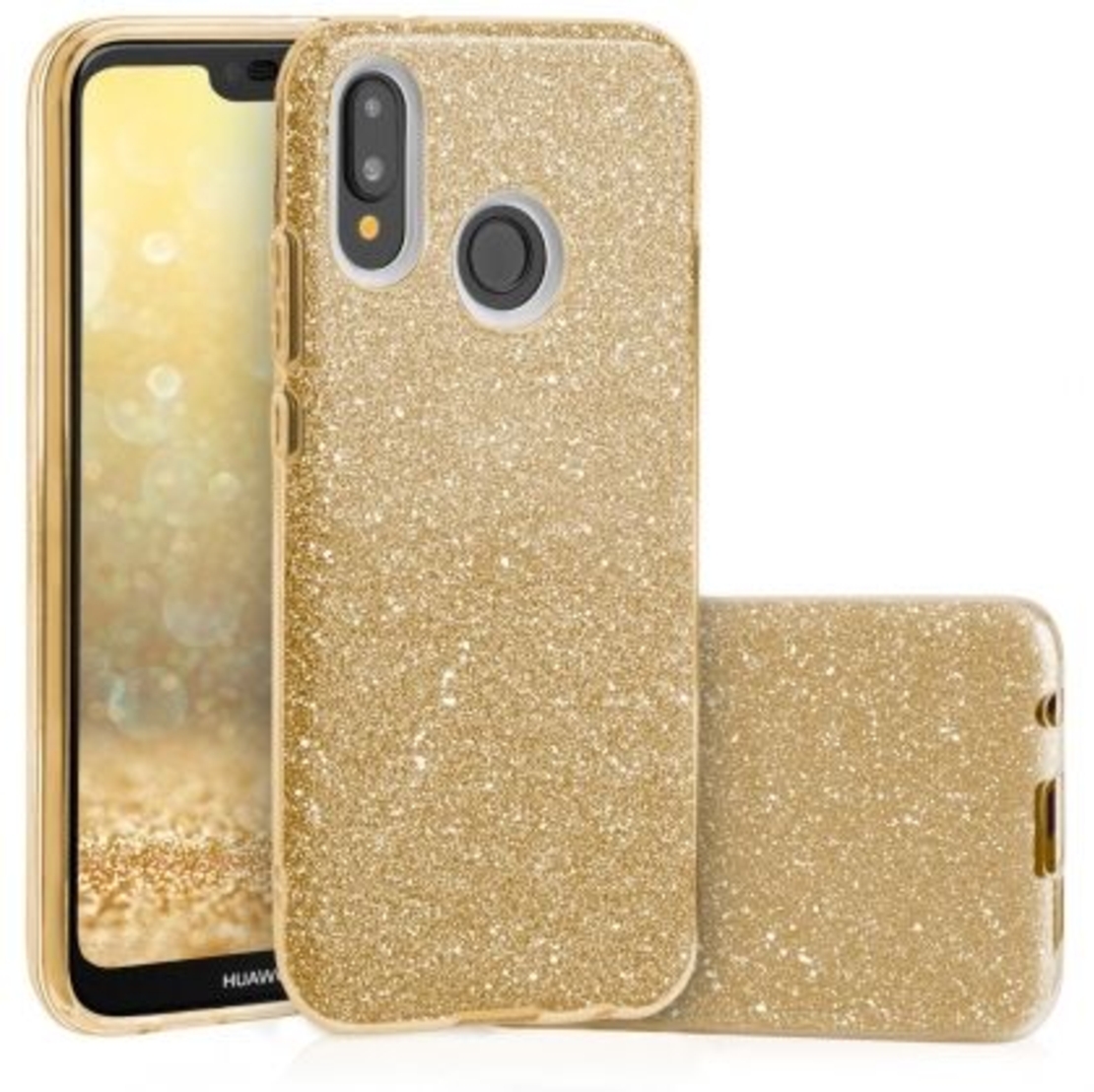 Силиконов гръб Emily Shining за Huawei P20 Lite, Златен