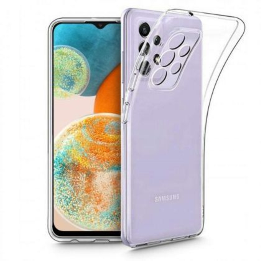 Плътен силиконов гръб Perfect 2mm за Samsung Galaxy A23 5G, Защита около камерите, Прозрачен