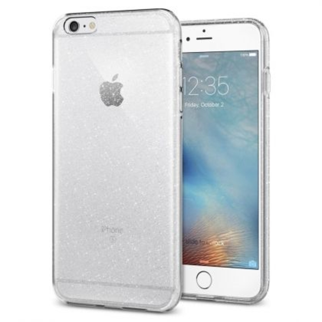 Силиконов блестящ гръб Lily Crystal Glitter за IPhone 6/6S, Прозрачен