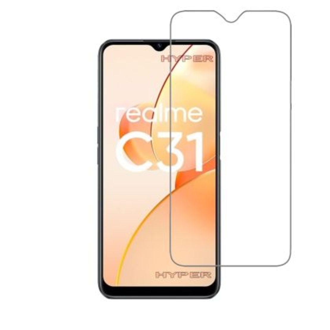 Стъклен скрийн протектор, 2.5D Hard Glass за Realme C31, Прозрачен