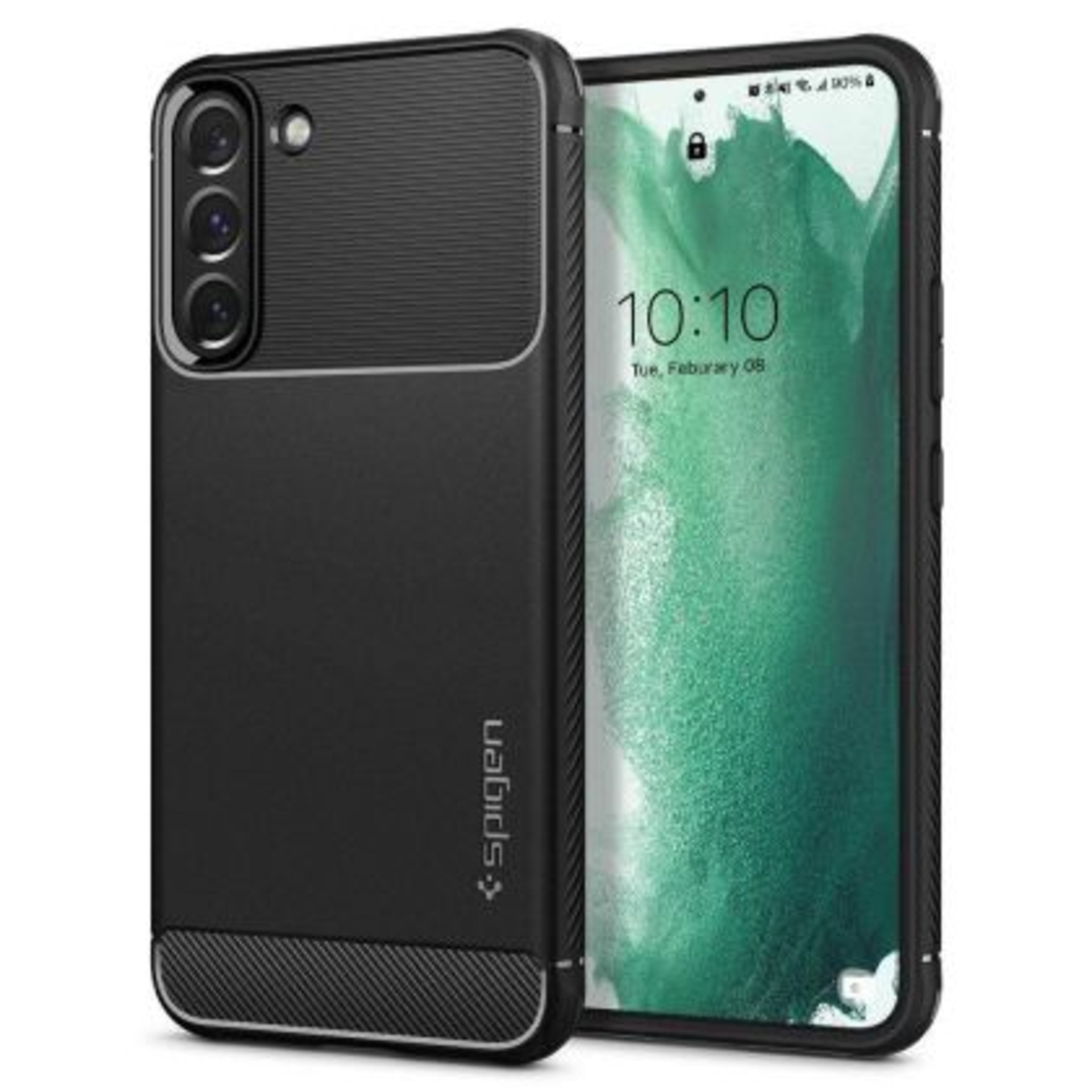 Кейс Spigen, Rugged Armor, за Samsung Galaxy S22 Plus (ACS03952), Черен Matt