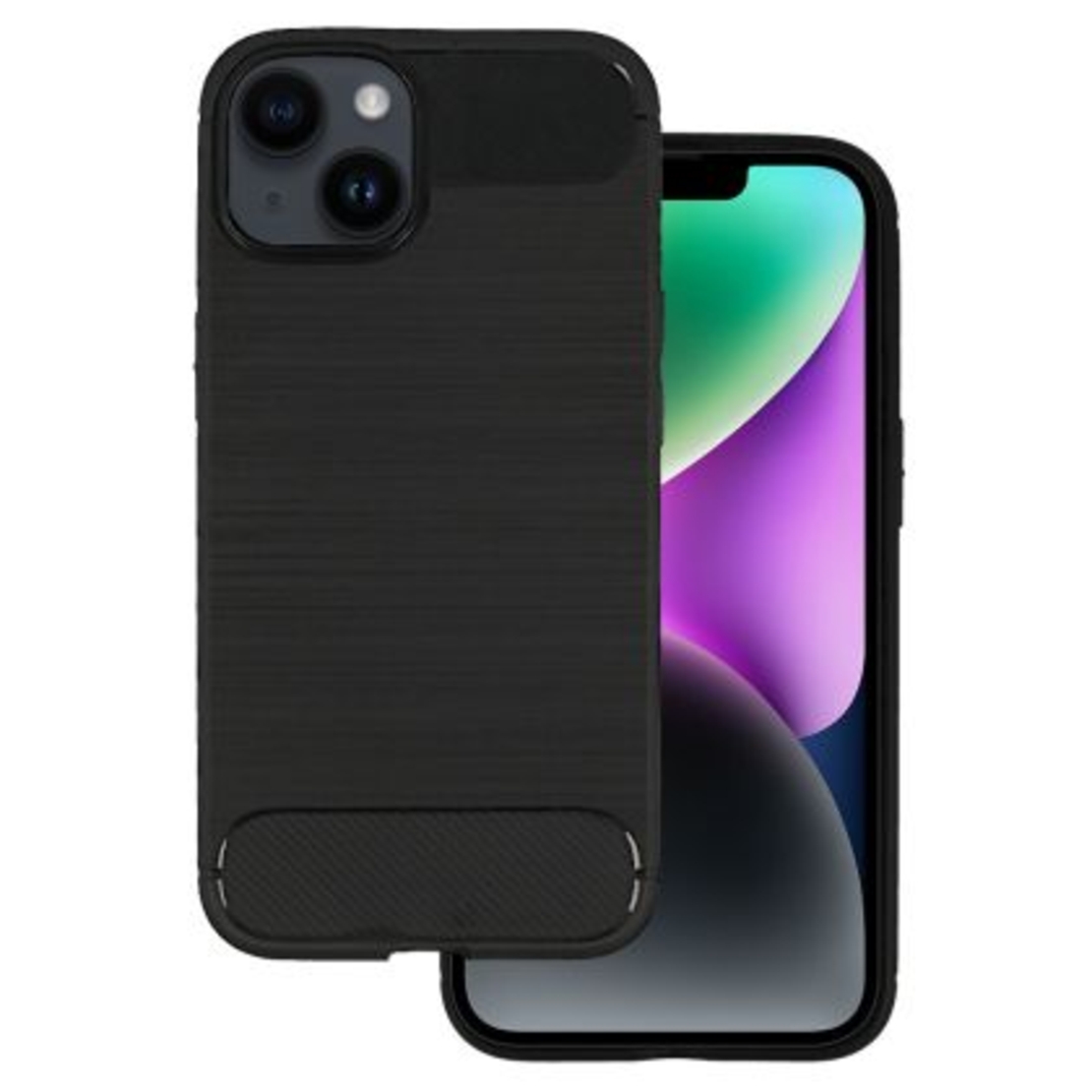 Anti Shock гръб Carbon за Iphone 14, Черен