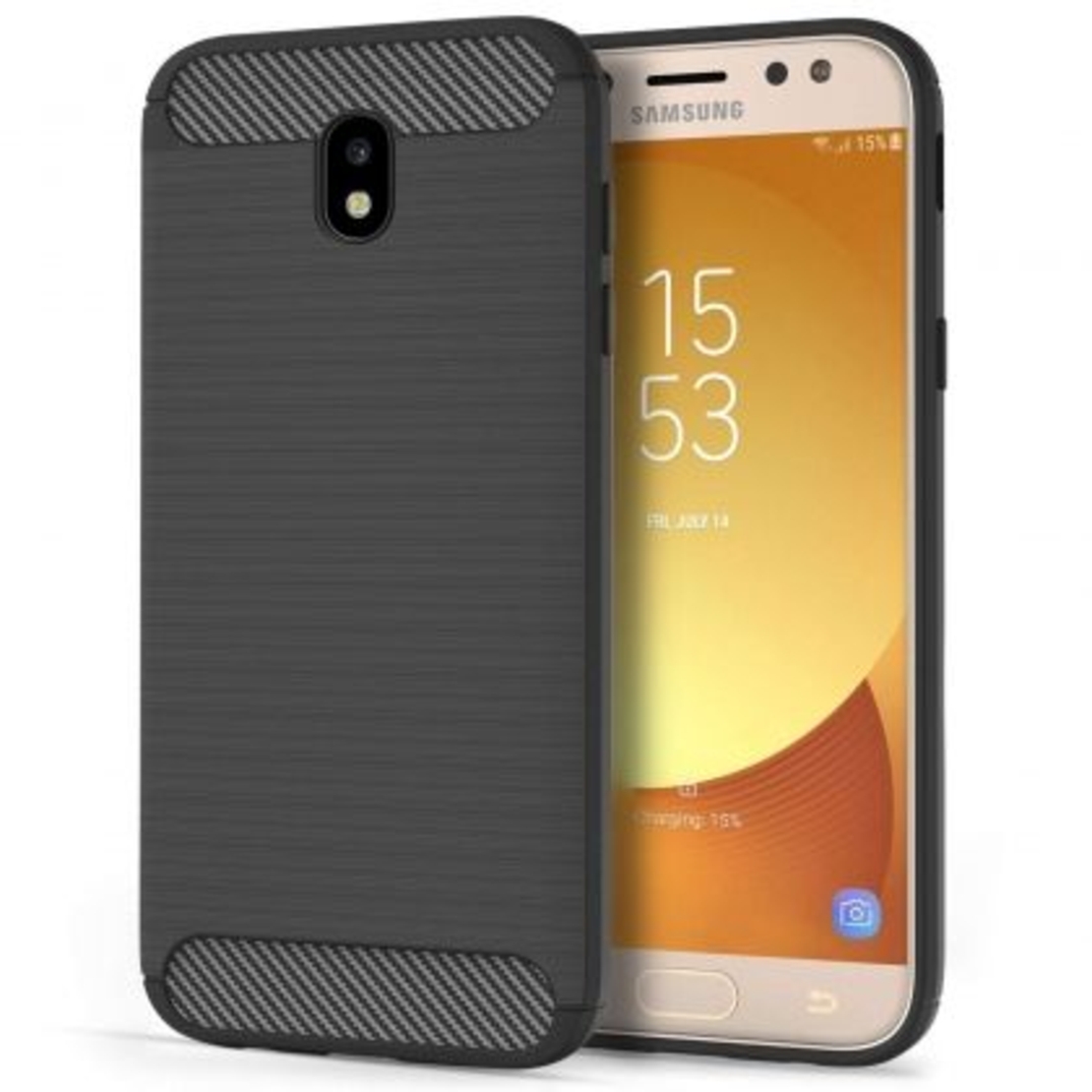 Anti Shock гръб Carbon за Samsung J530 Galaxy J5 (2017), Черен