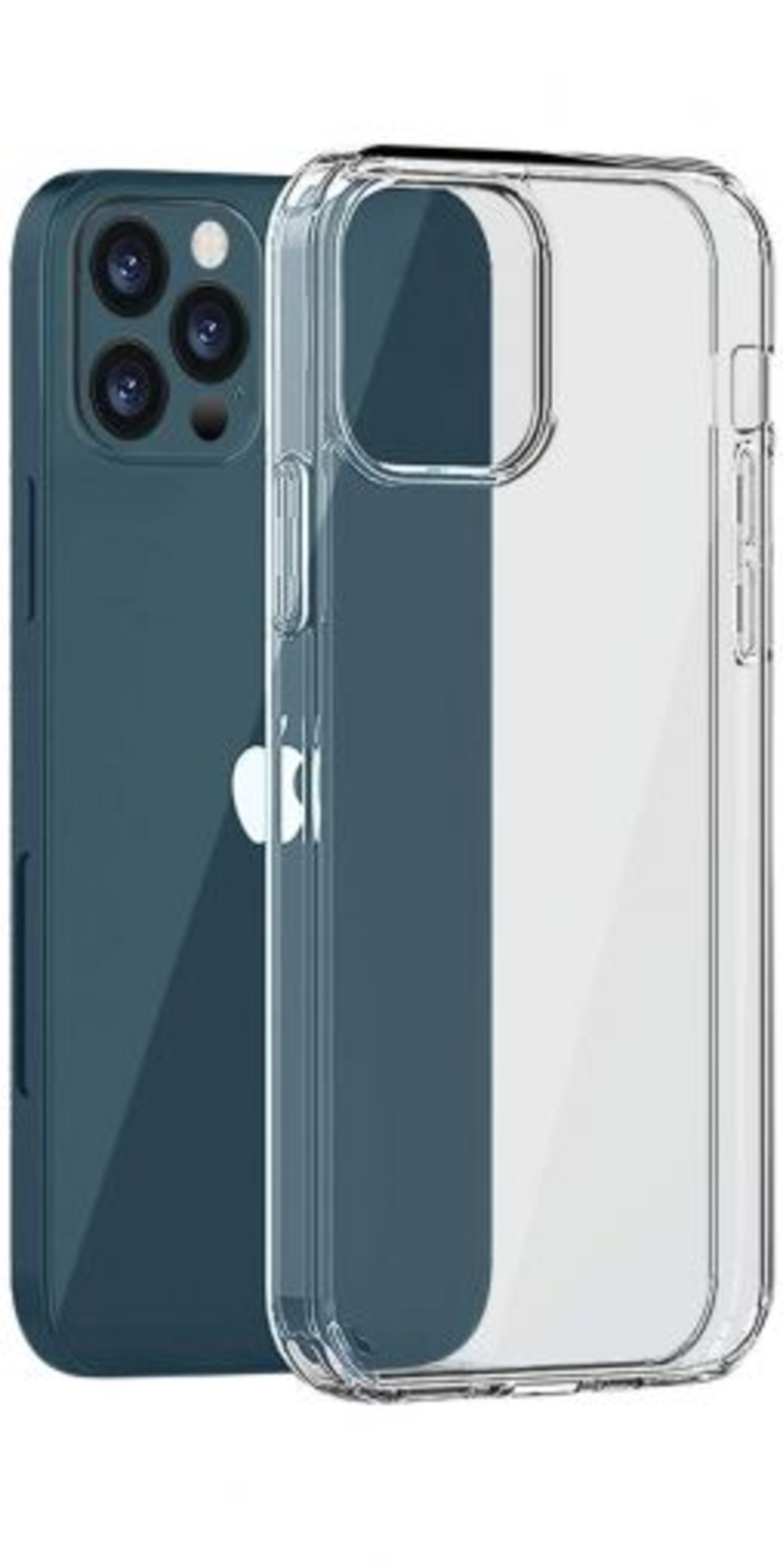 Плътен силиконов гръб Perfect 2mm за Iphone 12 Pro Max (2020), Прозрачен