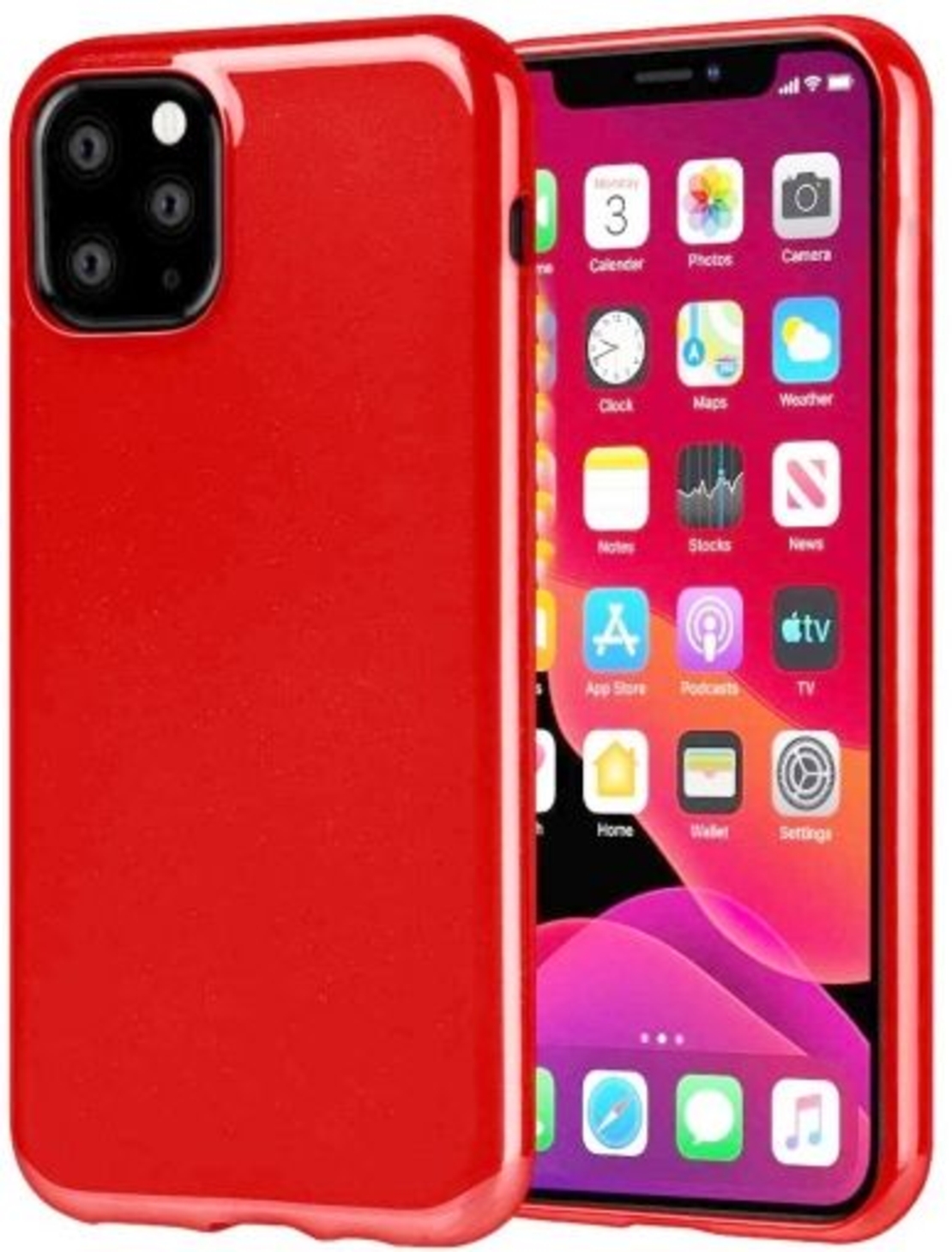 Силиконов кейс Jelly за IPhone 12/12 Pro, Червен
