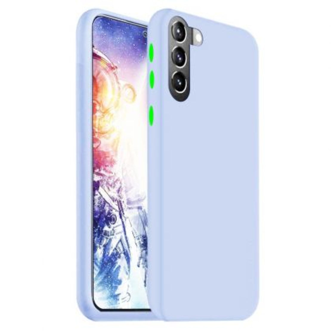 Силиконов матиран гръб SoftSolid за Samsung Galaxy S21 Plus, Небесно синьо