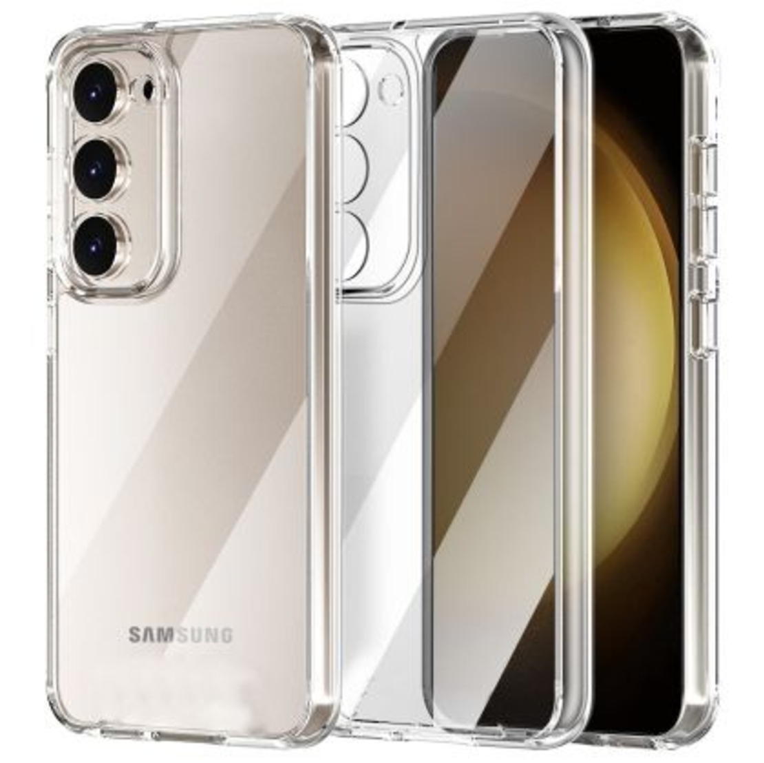 Силиконов кейс Armor Anti Shock за Samsung Galaxy S23 Plus, Защита около камерите, Прозрачен