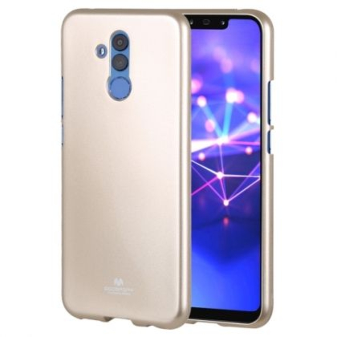 Луксозен силиконов гръб i-Jelly Metal Mercury за Huawei Mate 20 Lite, Златен