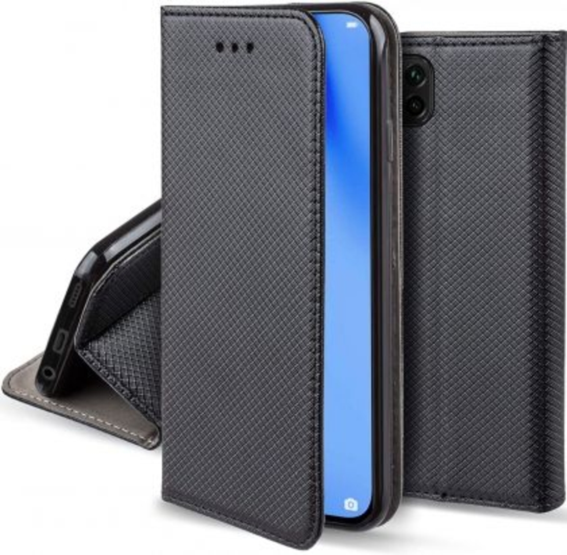Кожен калъф Flip Book Smart за Huawei P40 Lite, Черен