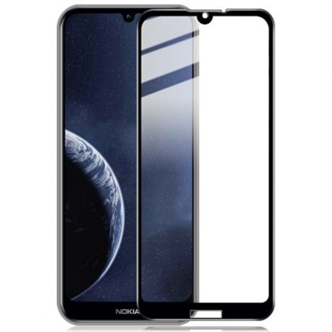 9D Стъклен протектор Full Glue Cover за Nokia 3.2, Черен