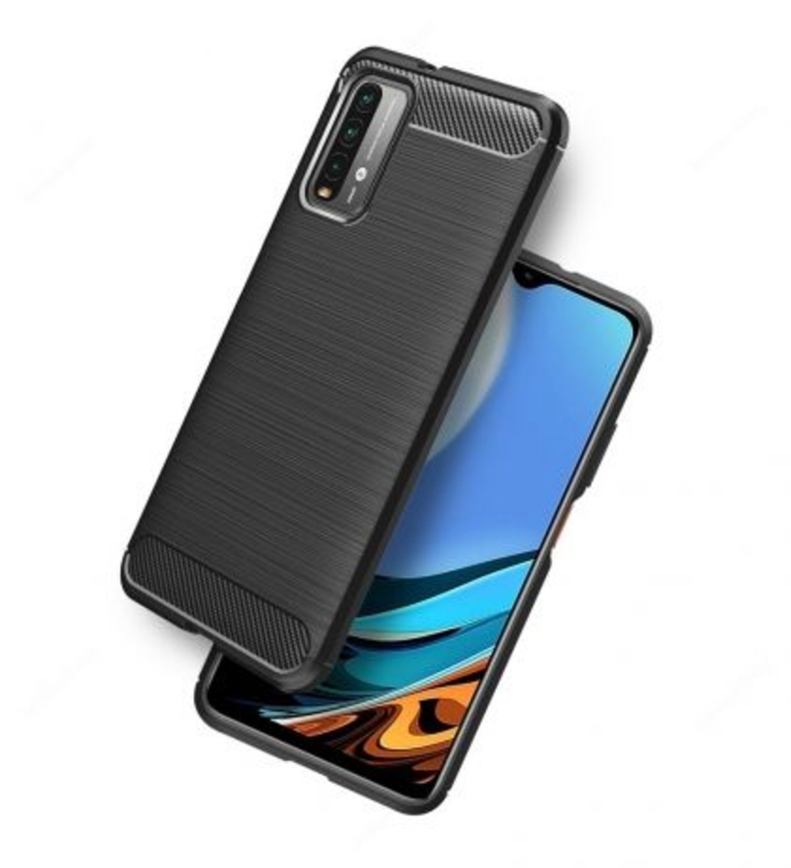 Anti Shock гръб Carbon за Xiaomi Redmi 9T/Poco M3, Черен