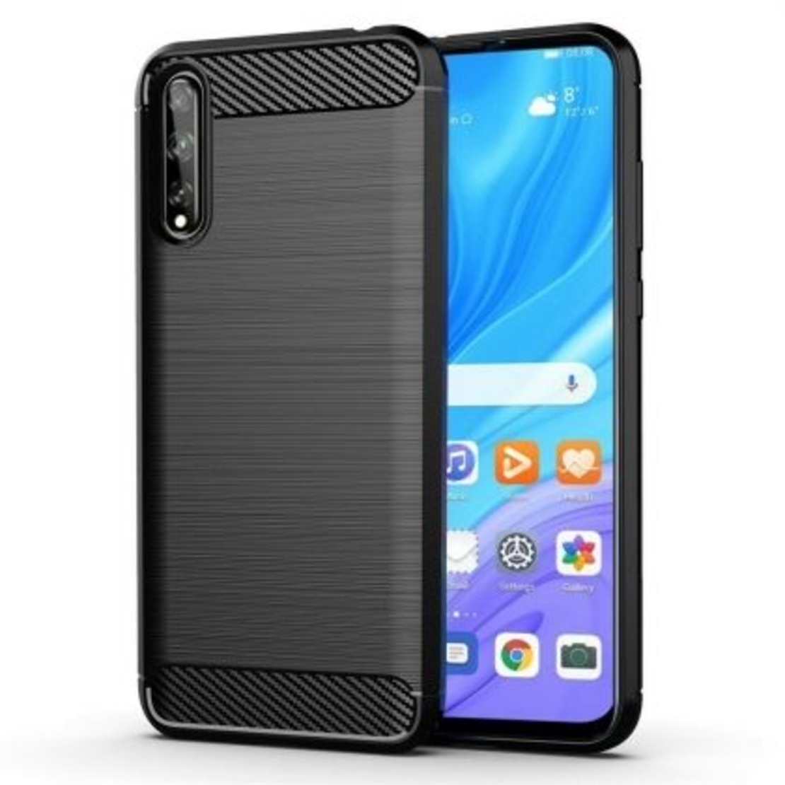 Anti Shock гръб Carbon за Huawei P Smart Pro (2019), Черен