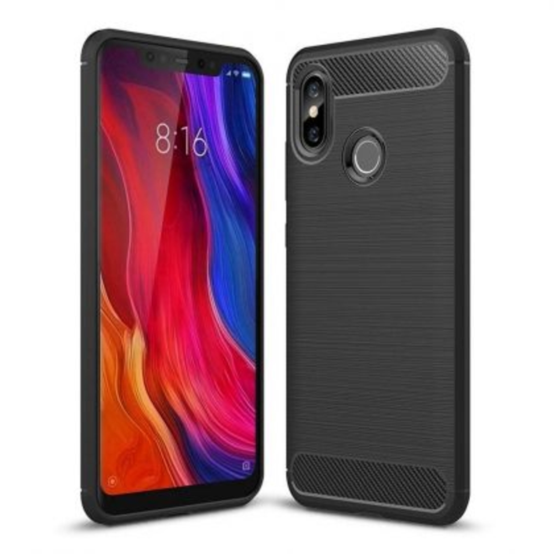 Anti Shock гръб Carbon за Xiaomi MI 8, Черен