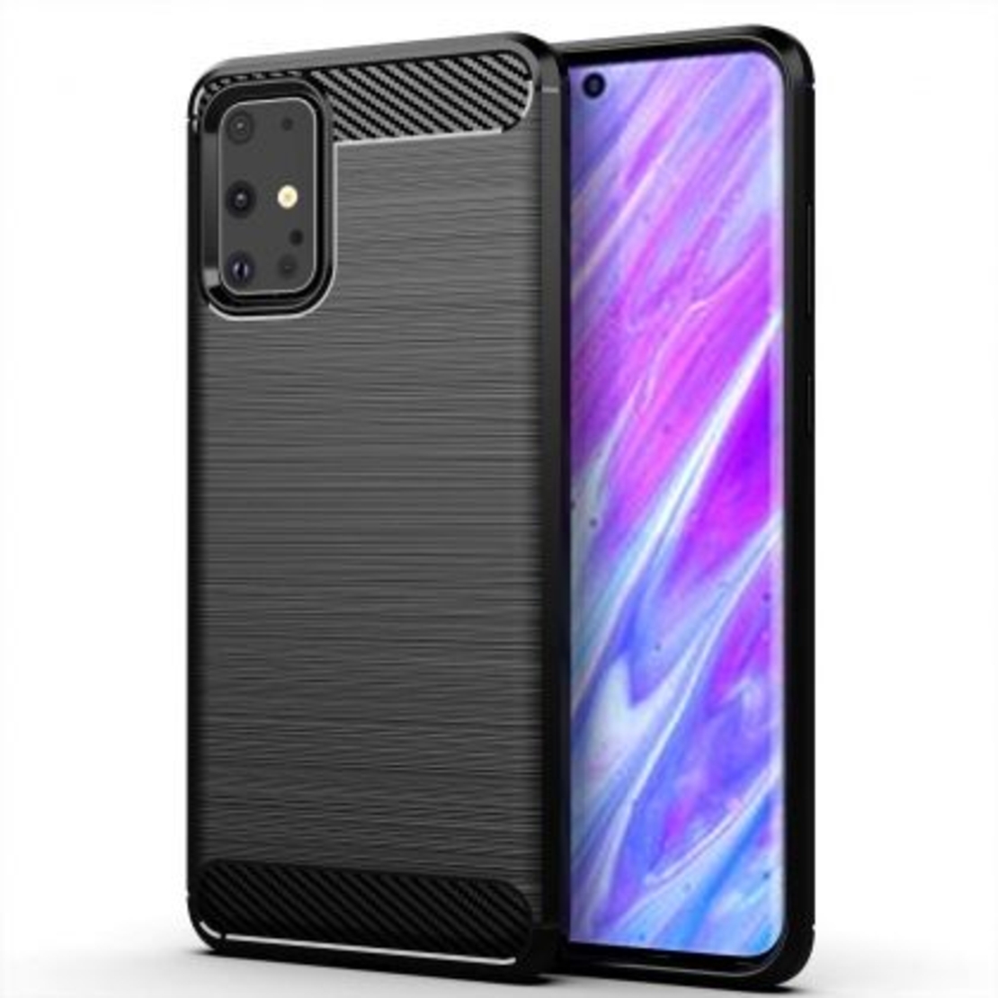 Anti Shock гръб Carbon за Samsung Galaxy S20 Plus, Черен